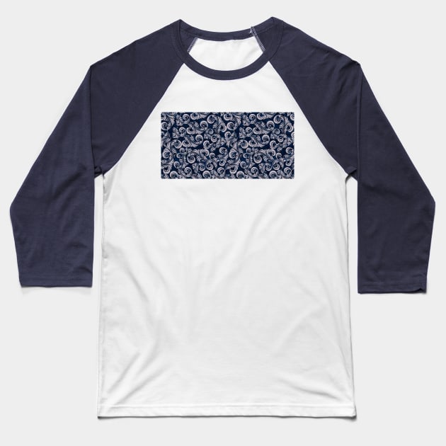 Floral Glitter Pattern Baseball T-Shirt by FloralPatterns